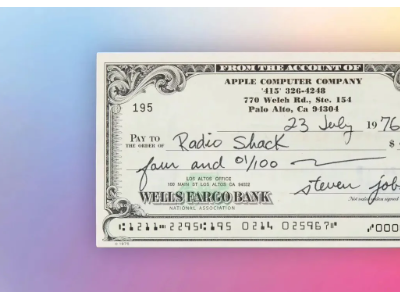 史蒂夫・乔布斯亲笔签名支票竞拍中：苹果公司历史的珍贵见证